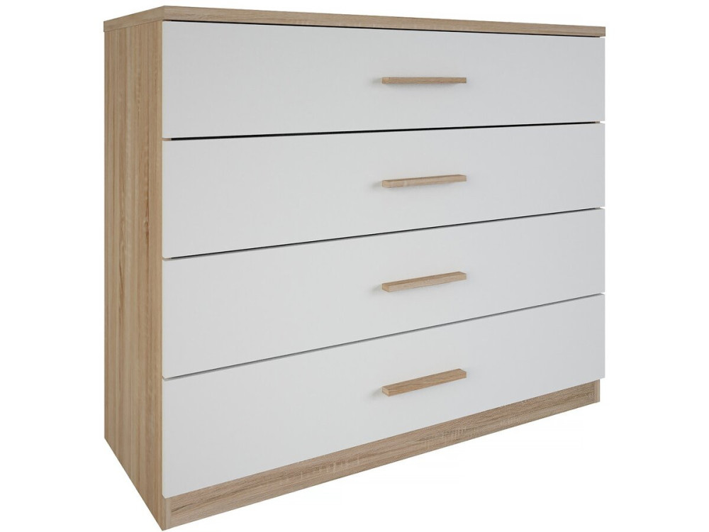 Kommode "Selena" - Holz - 4 Schubladen - Weiß