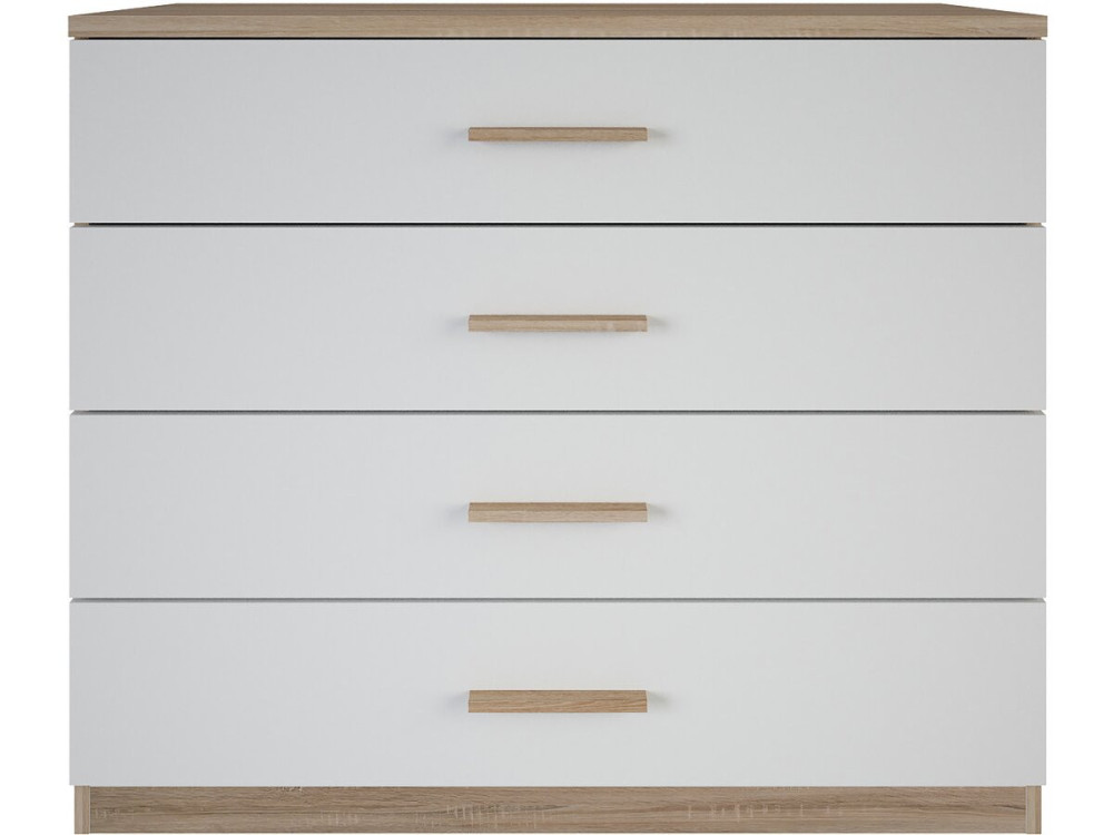 Kommode "Selena" - Holz - 4 Schubladen - Weiß