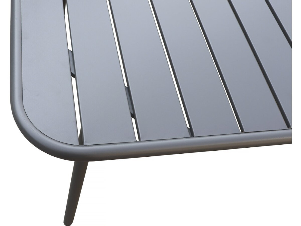 Gartenmöbel-Set "Bilbao" aus Metall - 8 Sitzplätze - Grau