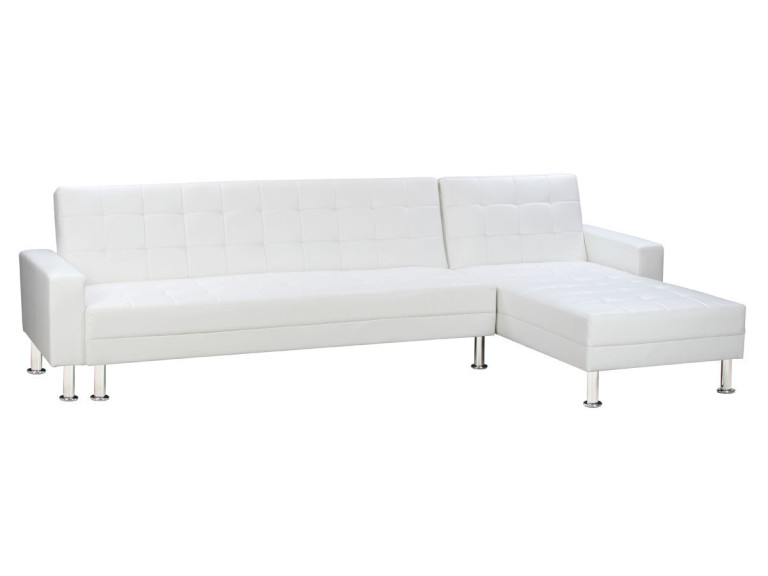 Konvertibles Ecksofa "Theo" - Weiß - 5 Plätze