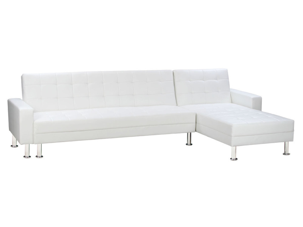 Konvertibles Ecksofa "Theo" - Weiß - 5 Plätze