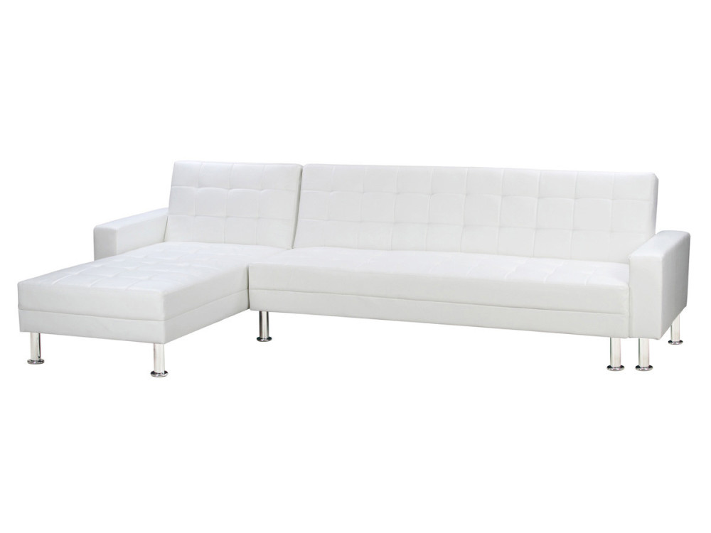 Konvertibles Ecksofa "Theo" - Weiß - 5 Plätze