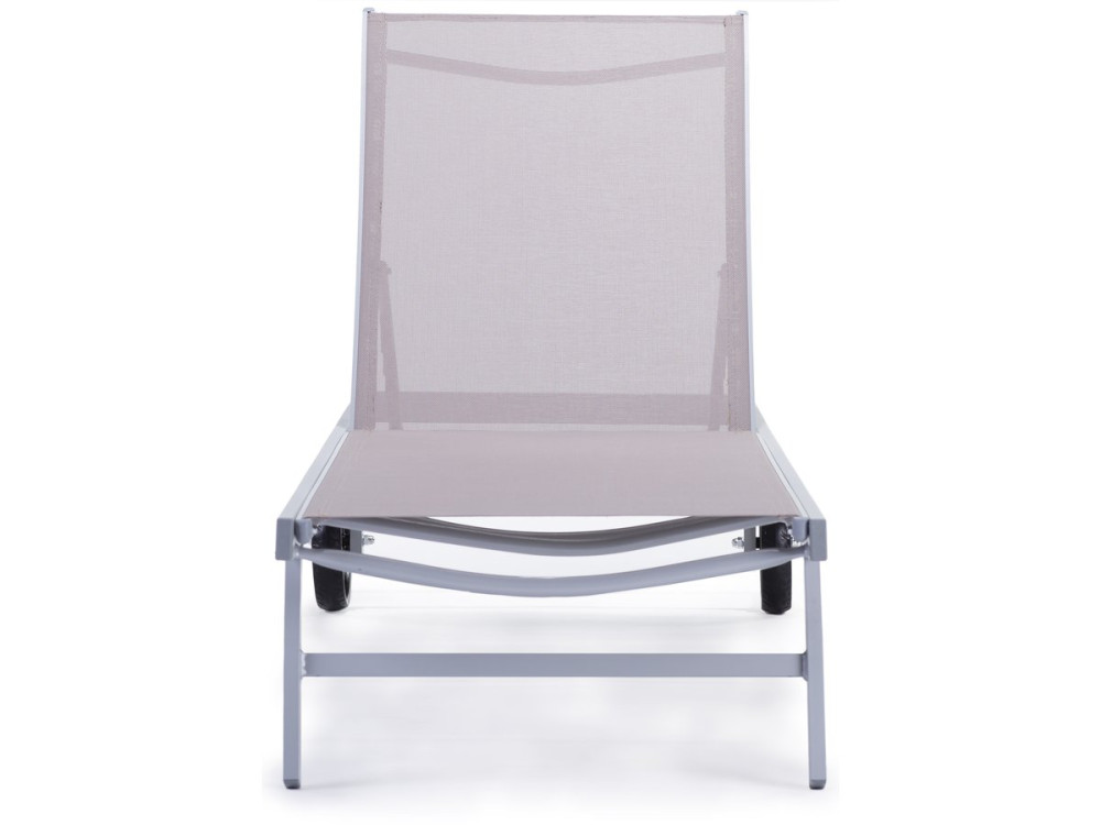 Sonneliege aus Aluminium und Textilene "Bella" - Phoenix - Taupe - 2er-Set
