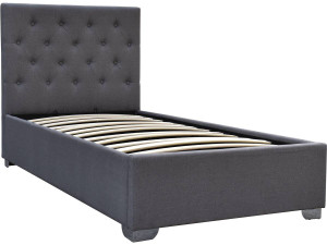 Einzelbett mit Bettkasten "Tino" - 90 x 190 cm - Grau