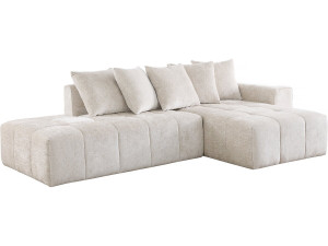 Ecksofa Haussmann“ aus Chenille-Stoff „Haussmann“ 3-Sitzer - Beige