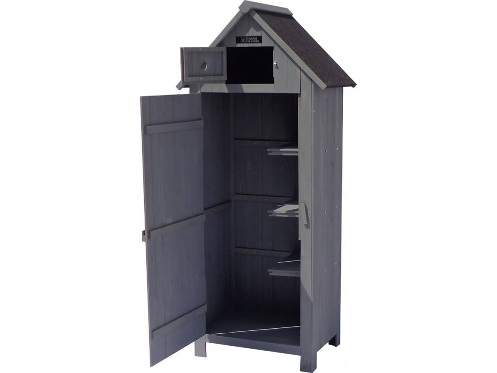 Gartenschrank "Cabanon"  - 77 x 54,5 x 179 cm - Anthrazit