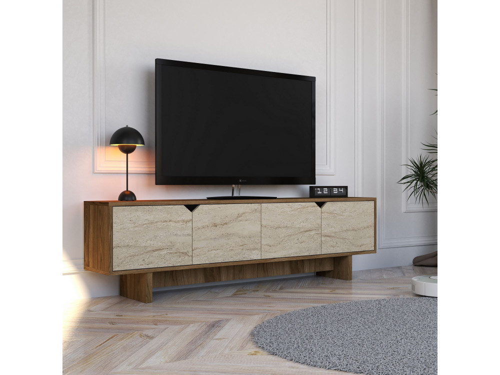 TV-Möbel aus Holz "istemi" 180 x 30 x 50 cm - Nussbaum