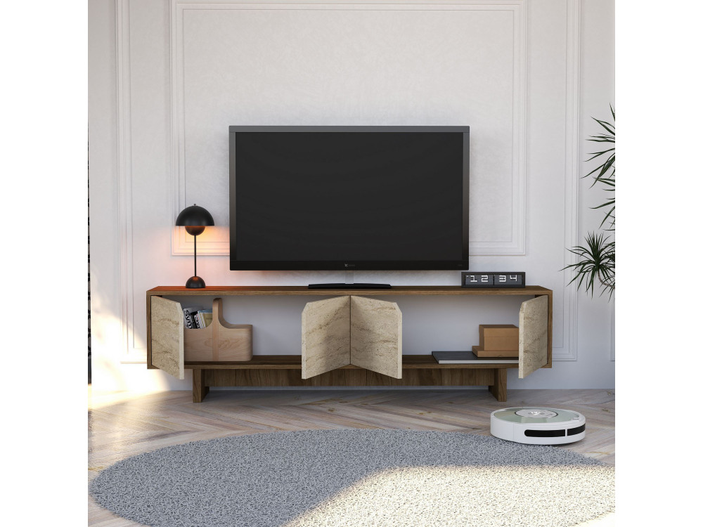 TV-Möbel aus Holz "istemi" 180 x 30 x 50 cm - Nussbaum