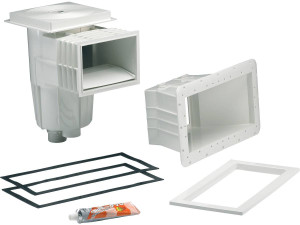 Skimmer 15 L "Panel Protect" - Große Schlitzöffnung - Weiß