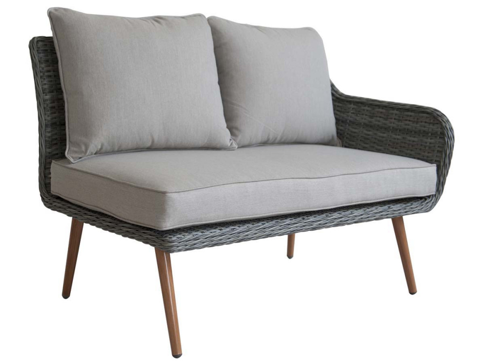 Gartenlounge-Set aus Polyrattan "Milazzo" - Florida - Grau