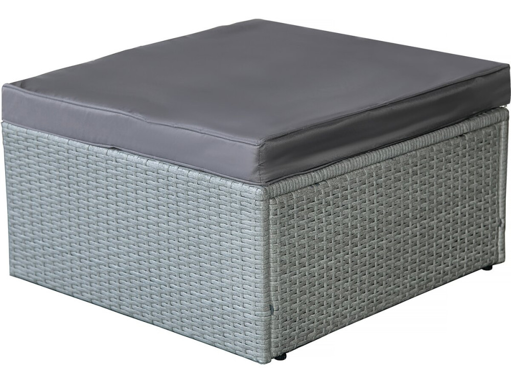 Gartenlounge aus Polyrattan 3-Sitzer "Diya" - Grau