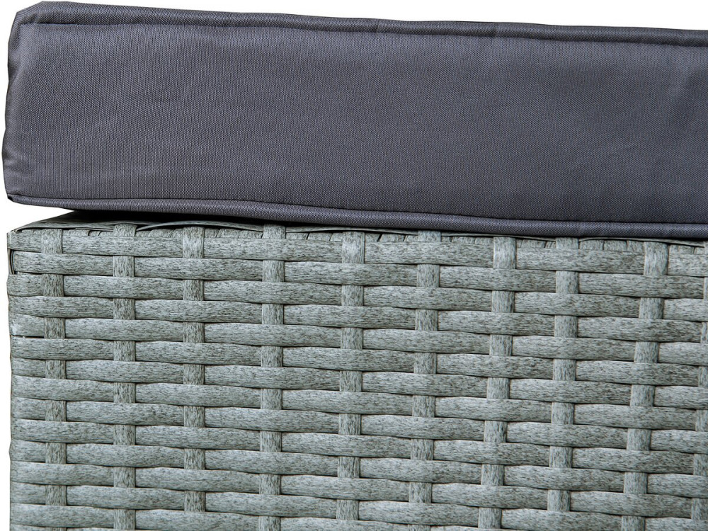 Gartenlounge aus Polyrattan 3-Sitzer "Diya" - Grau