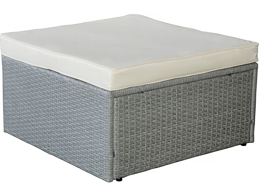 Gartenlounge aus Polyrattan 3-Sitzer "Diya" - Hellgrau