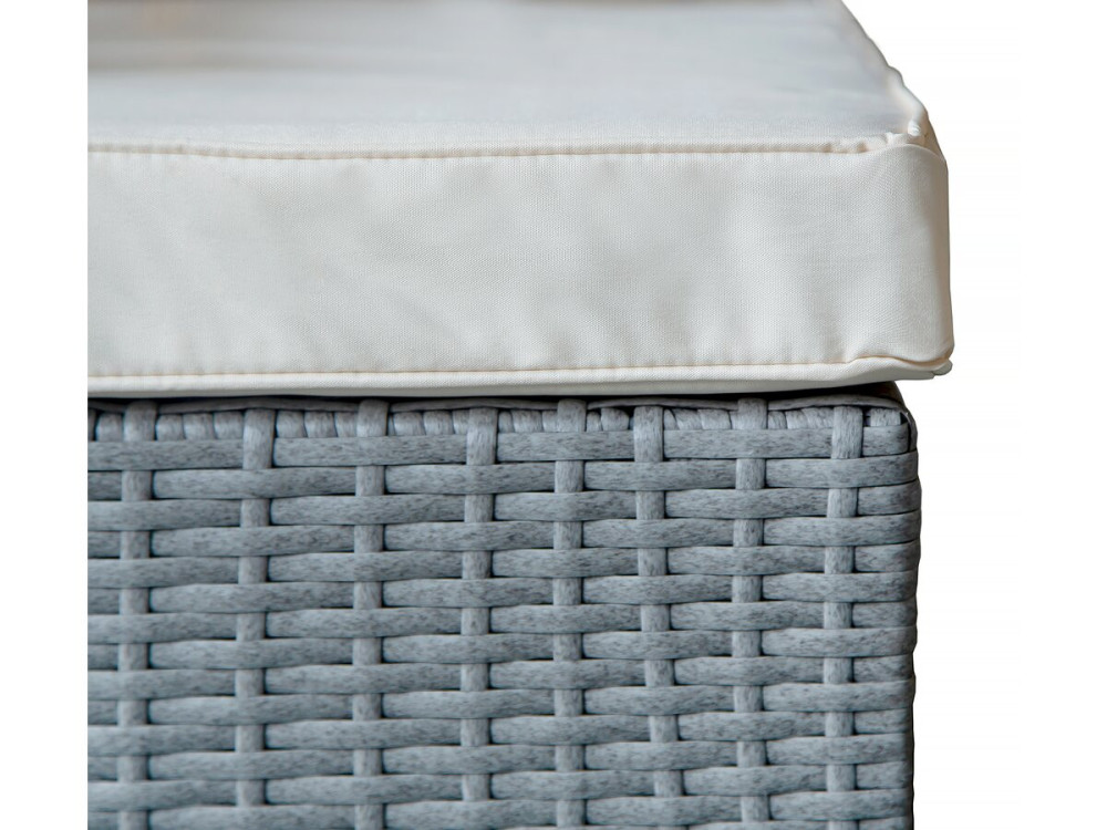Gartenlounge aus Polyrattan 3-Sitzer "Diya" - Hellgrau