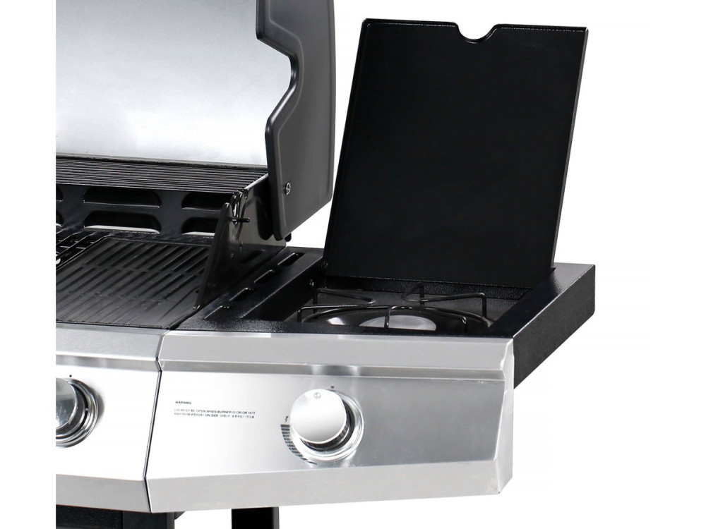 Gasgrill mit Glasdeckel "Bingo 5" + Schutzhülle - Schwarz