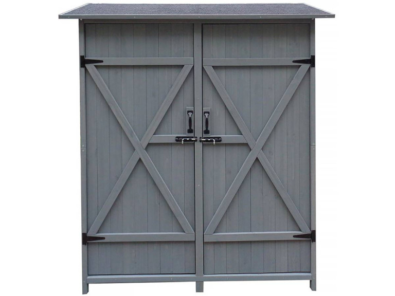 Gartenschrank "Espacio" - 140 x 49 x 162 cm - Anthrazit