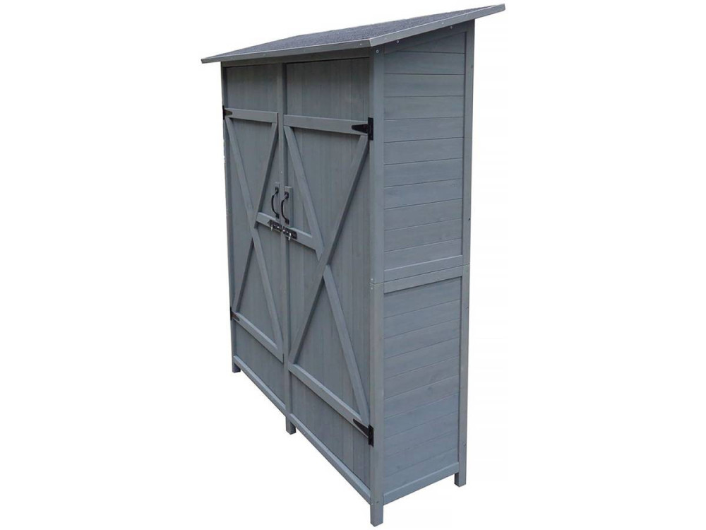 Gartenschrank "Espacio" - 140 x 49 x 162 cm - Anthrazit
