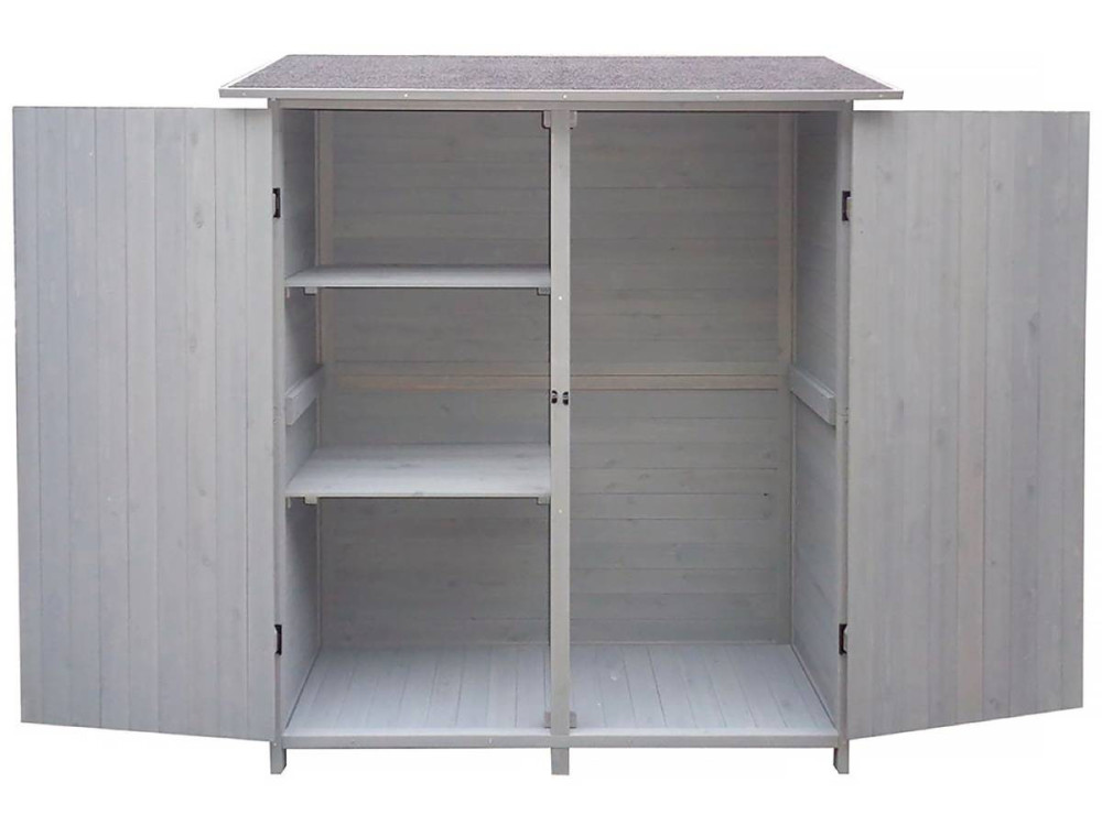 Gartenschrank "Espacio" - 140 x 49 x 162 cm - Anthrazit