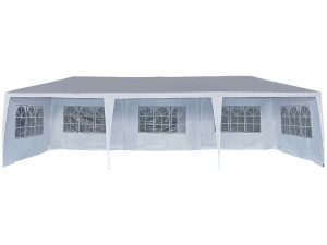 Partyzelt Gartenpavillion "Carolina 9" - 24.39 m² - 3 x 9 m - Weiß