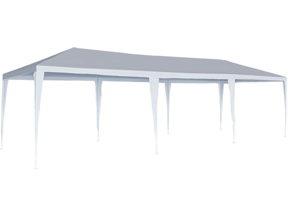 Partyzelt Gartenpavillion "Carolina 9" - 24.39 m² - 3 x 9 m - Weiß