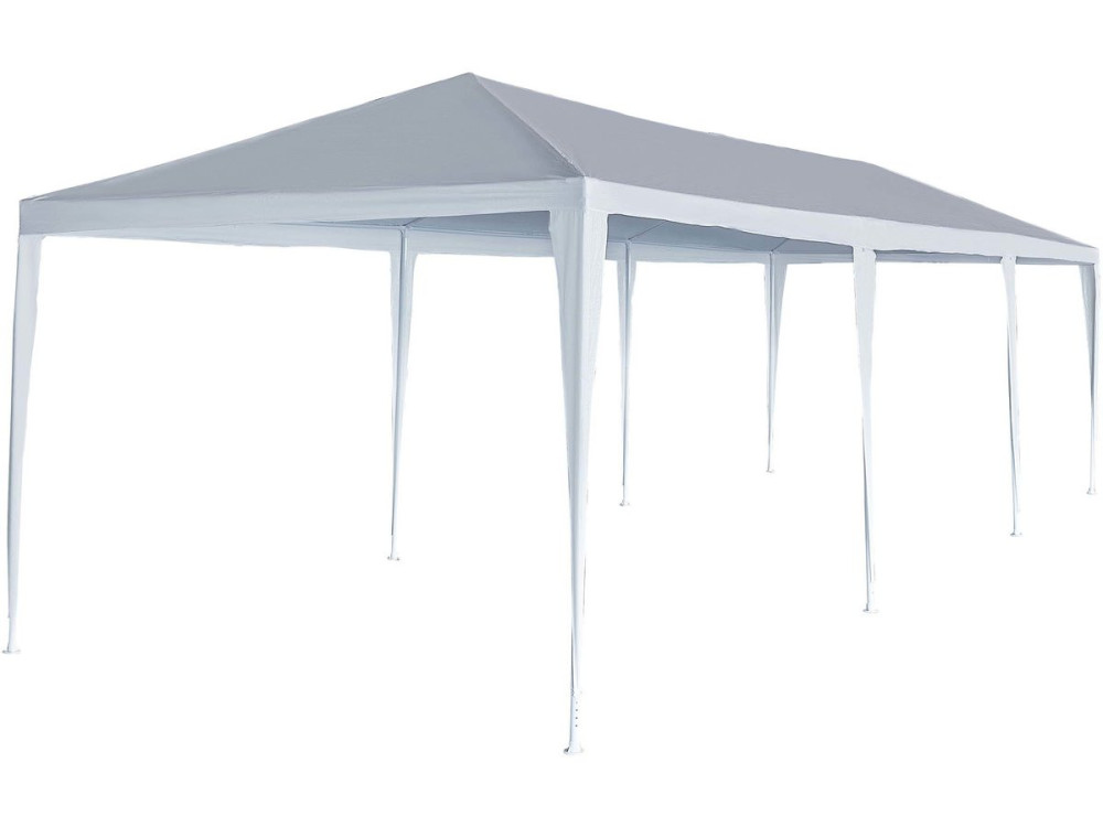 Partyzelt Gartenpavillion "Carolina 9" - 24.39 m² - 3 x 9 m - Weiß