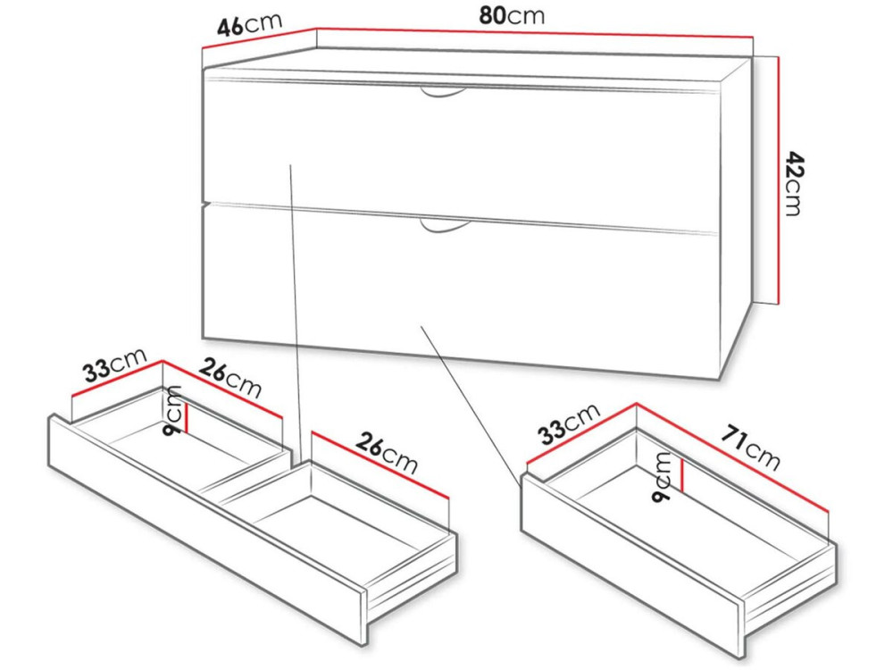 Badezimmermöbel "Ios" - 2-teilig - Weiß