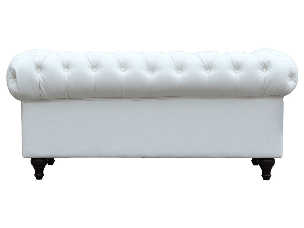 Chesterfield-Sofa "Aliza" - 157 x 82 x 70 cm - 2-Sitzer - Weiß