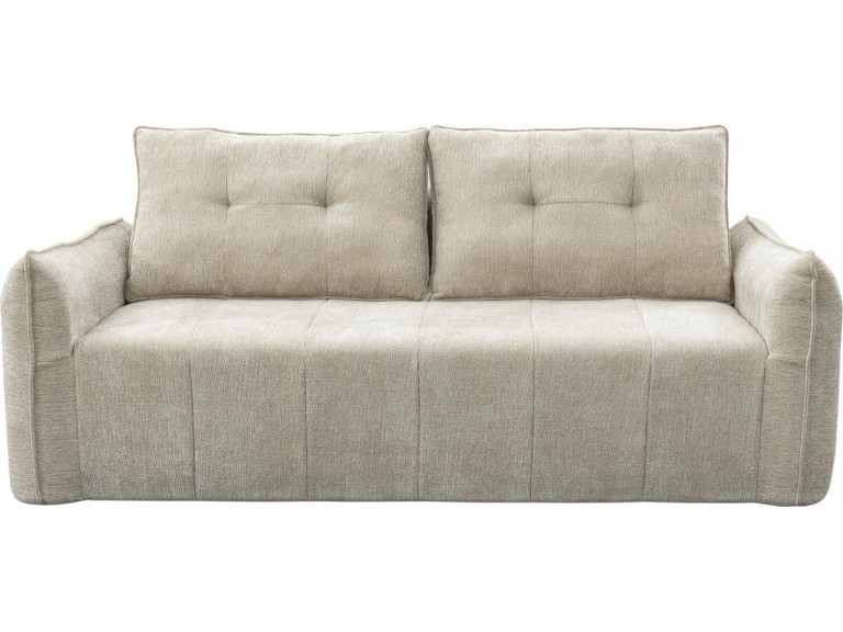 Einzelsofa "Silvano" aus strukturiertem Stoff - 3 Plätze - Beige