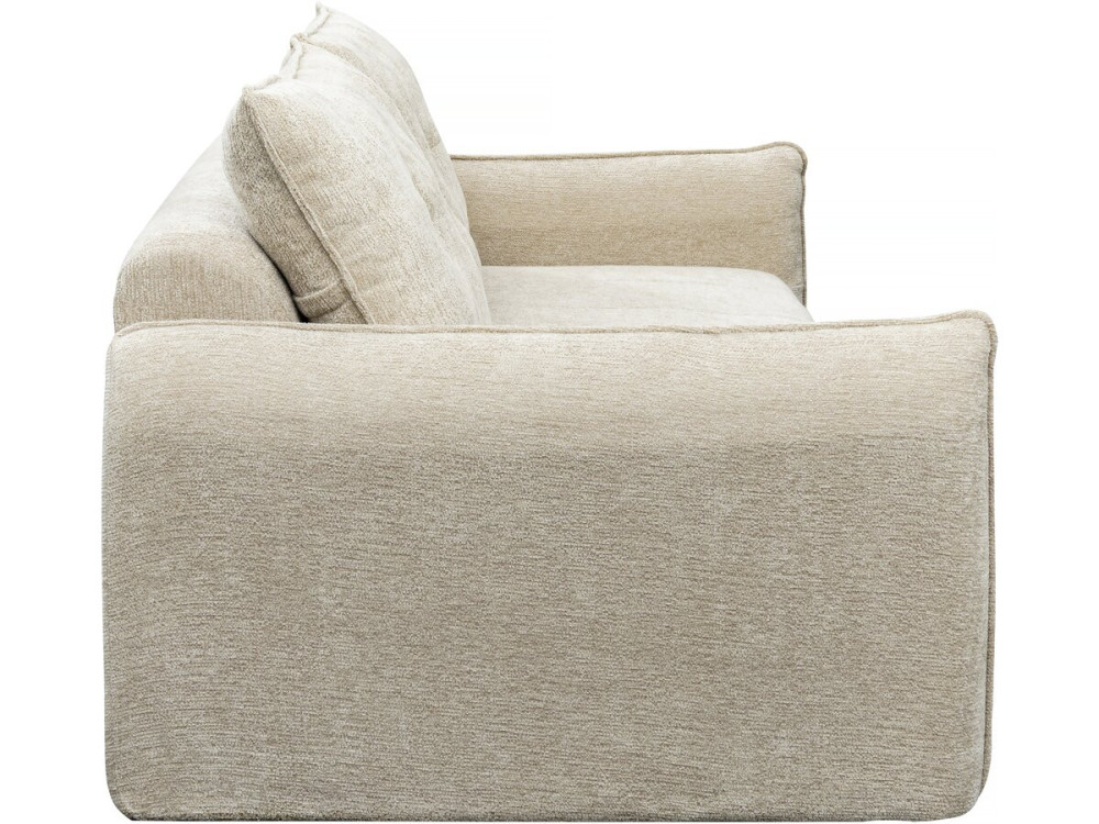 Einzelsofa "Silvano" aus strukturiertem Stoff - 3 Plätze - Beige