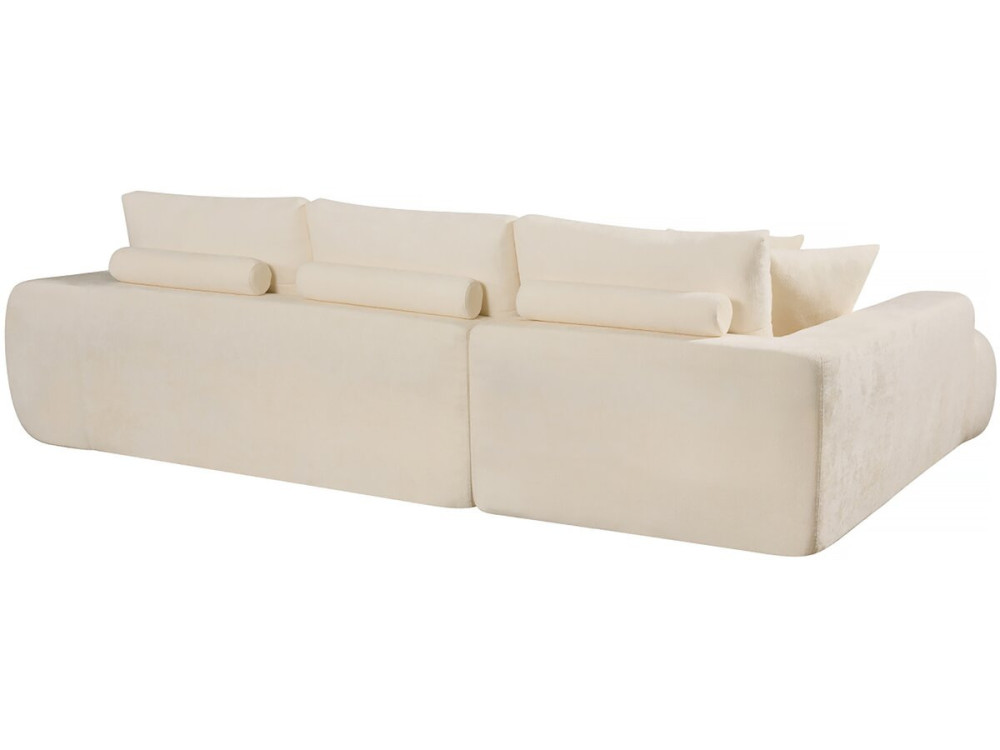 Ecksofa links, Stoff, Bubble-Stil "Sidonie" - 4-Sitzer - Beige