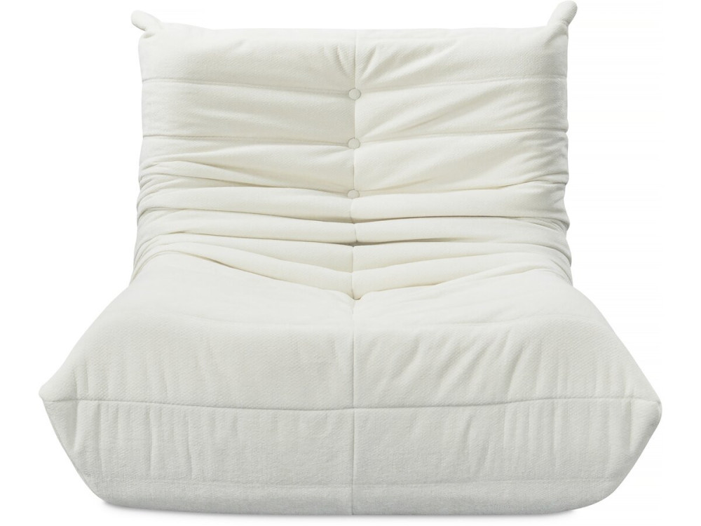 3er-Set modulare Sessel für Sofas „Velasca” aus strukturiertem Stoff  – Weiß