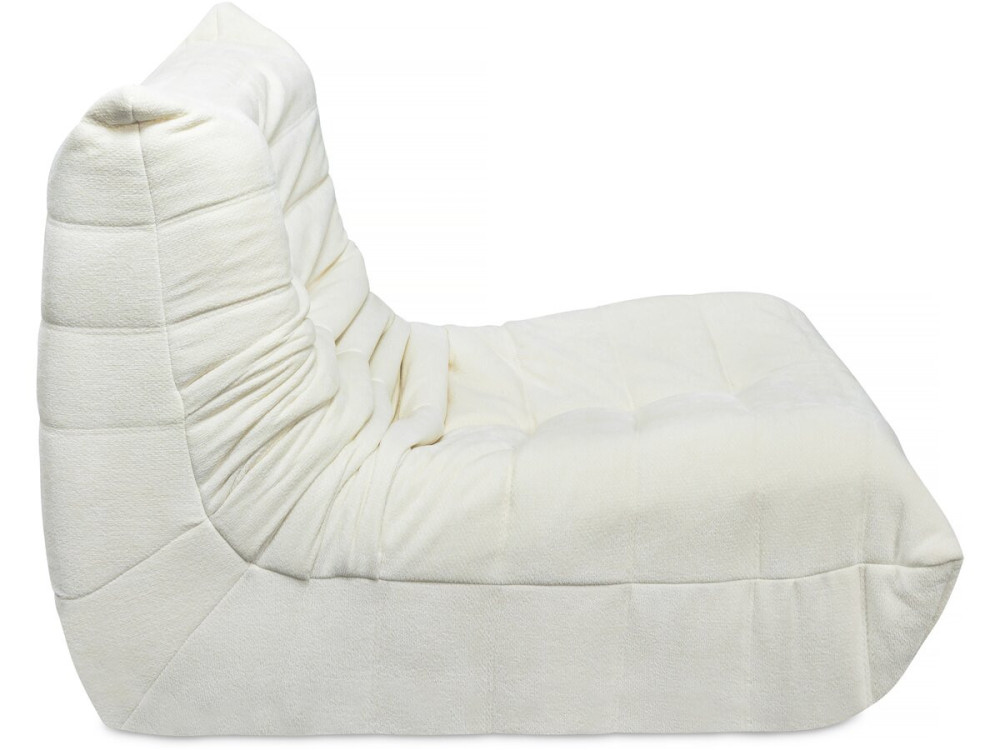 3er-Set modulare Sessel für Sofas „Velasca” aus strukturiertem Stoff  – Weiß
