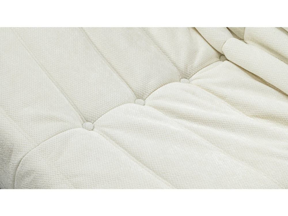 3er-Set modulare Sessel für Sofas „Velasca” aus strukturiertem Stoff  – Weiß