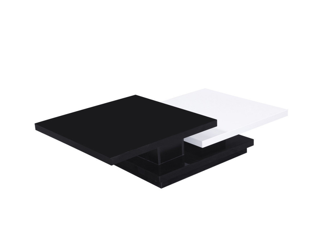 Couchtisch "Zen" - 141,5 x 75 x 30 cm - Schwarz / Weiß