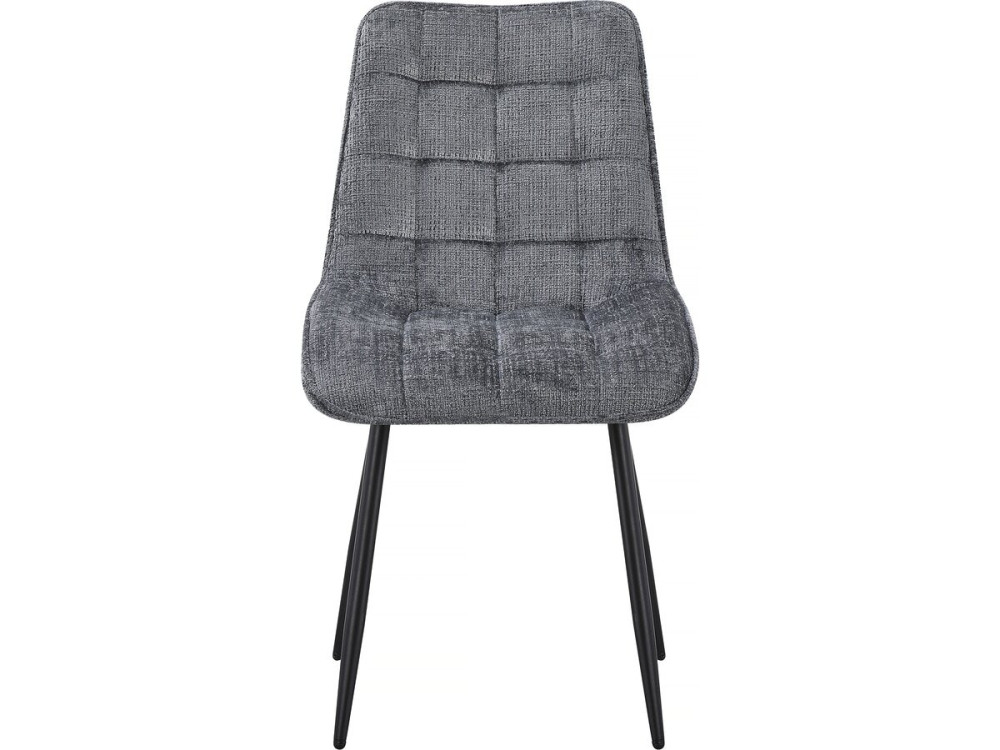 Premium-Esszimmerstühle „Yanis“ mit Stoffbezug – 4er-Set – Grau
