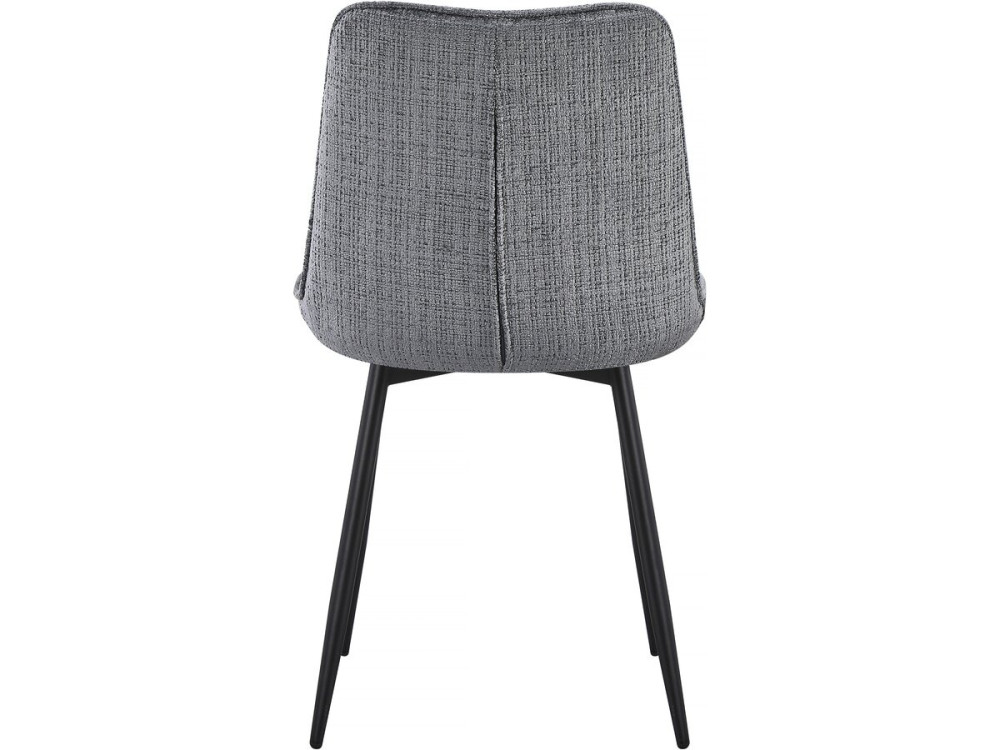 Premium-Esszimmerstühle „Yanis“ mit Stoffbezug – 4er-Set – Grau