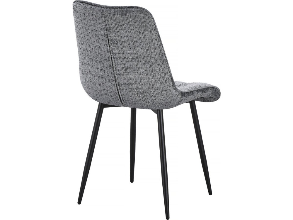 Premium-Esszimmerstühle „Yanis“ mit Stoffbezug – 4er-Set – Grau