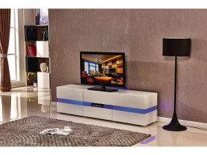 TV-Möbel mit LED "Vida" - 177 x 39 x 45 cm - Weiß lackiert 2
