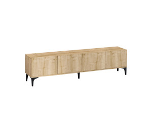 TV-Möbel aus Holz "Nora" - 180 x 35 x 50 cm - Eiche Saphir