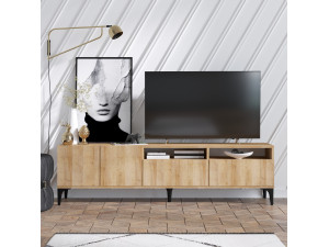 TV-Möbel aus Holz "Ross" - 180 x 35 x 52 cm - Eiche 2