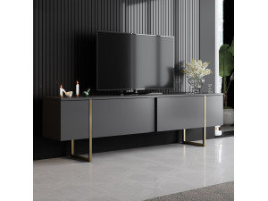 TV-Möbel aus Holz "Luxe" 180 x 30 x 50 cm - Anthrazit 2