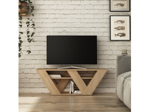 TV-Möbel aus Holz "Pipralla" - 110 x 30 x 40 cm - Eiche 2