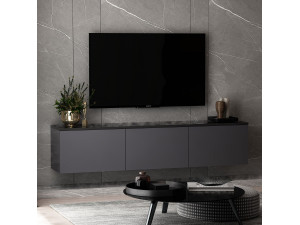 TV-Möbel aus Holz "Neon" 160 x 32 x 35 cm - Anthrazit 2