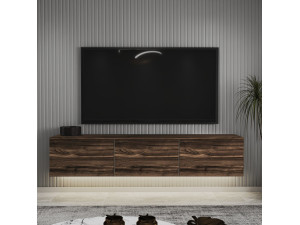 TV-Möbel aus Holz "Neon" 160 x 32 x 35 cm - Kastanie 2