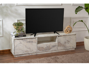 TV-Möbel aus Holz "Vanguard" 160 x 30 x 42 cm - Freesia Marmor 2