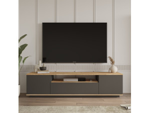 TV-Möbel aus Holz "FR7" - 180 x 44 x 44 cm - atlantische KieferAnthrazit 2