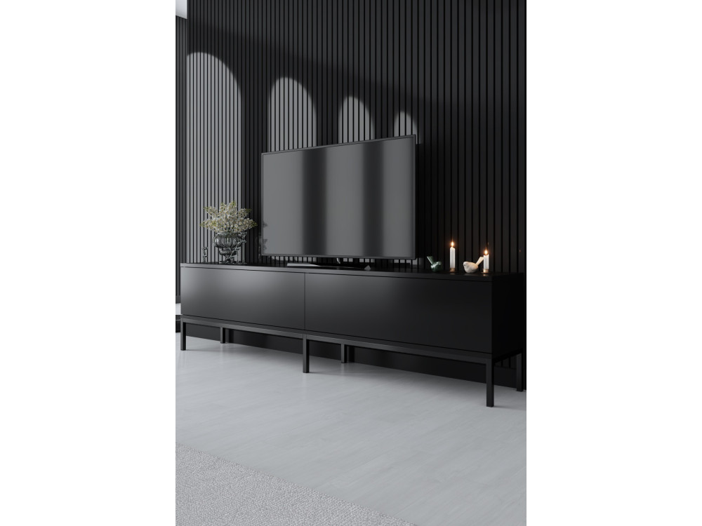 TV-Möbel aus Holz "Lord" - 180 x 30 x 47 cm - Schwarz