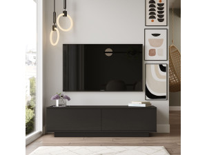TV-Möbel aus Holz "FN1" - 140 x 35 x 38 cm - Schwarz 2