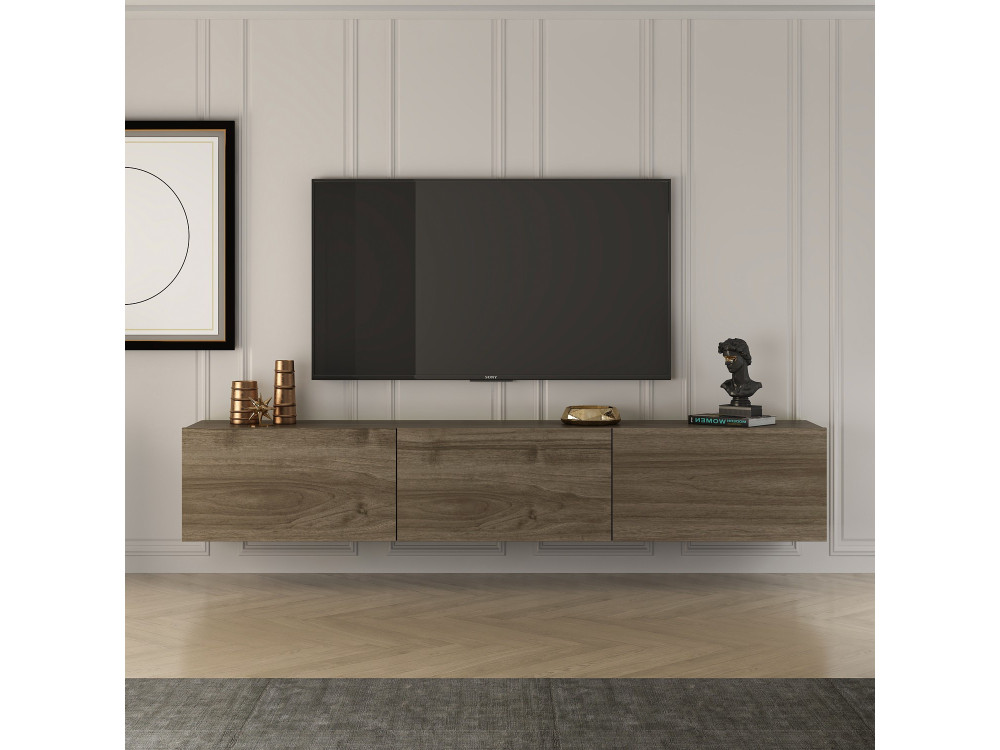 TV-Möbel aus Holz "West" - 150 x 32 x 30 cm - Nussbaum