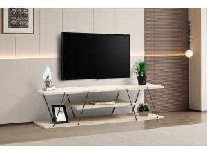 TV-Möbel aus Holz "Canaz" - 120 x 30 x 33 cm - Beige 2
